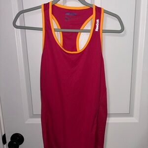Reebok Pink and Yellow Tank Top